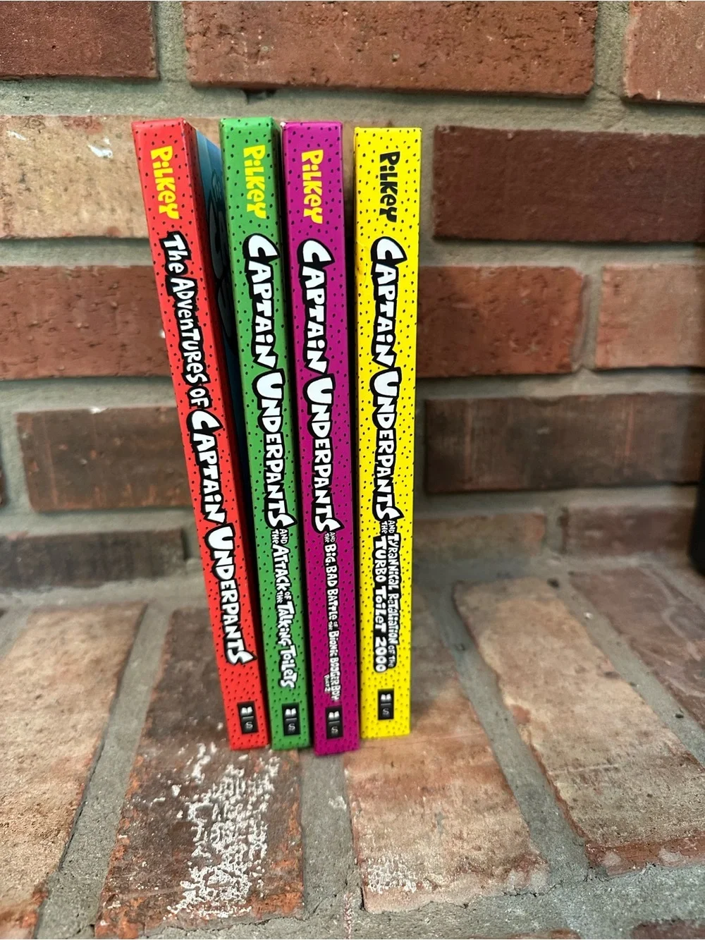 Lot Of 4 Captain Underpants Hardcover Epic Novels 1, 2, 7 and 11 Full Color